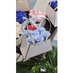 Soap flowers σε τσαντακι σιελ