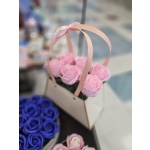 Soap flowers σε τσαντακι ροζ