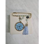 Παραμάνα με κωνσταντινάτο και εκτυπωμένο κουτί σιελ