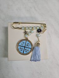 Παραμάνα με κωνσταντινάτο και εκτυπωμένο κουτί σιελ