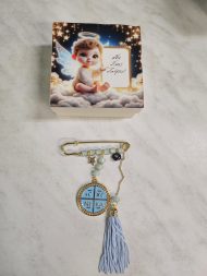 Παραμάνα με κωνσταντινάτο και εκτυπωμένο κουτί σιελ - Image 2