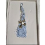 Φυλαχτό κρεμαστό με σταυρό σιέλ