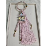 Διακοσμητικό κρεμαστό γούρι ροζ με καρουζέλ