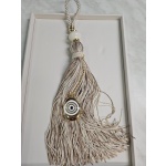 Διακοσμητικό κρεμαστό γούρι μπεζ με μάτι